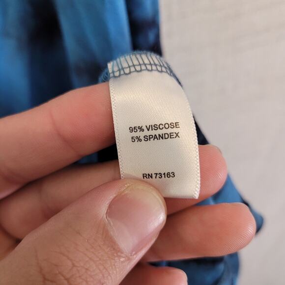 Neiman Marcus Tank Maxi Dress Womens Medium Blue Tie Dye Stretch New NWT - Picture 6 of 9